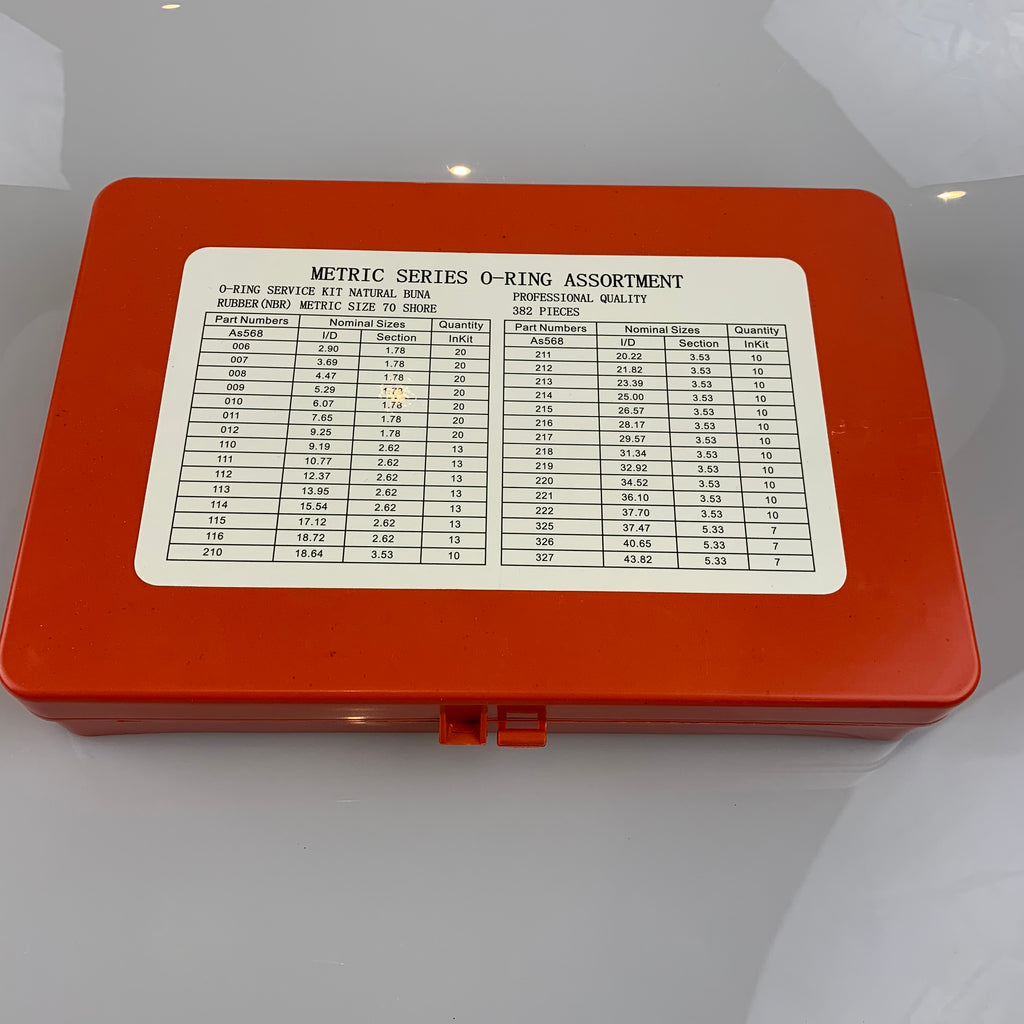 Boîte de Réparation d’O-rings – 382 Pièces