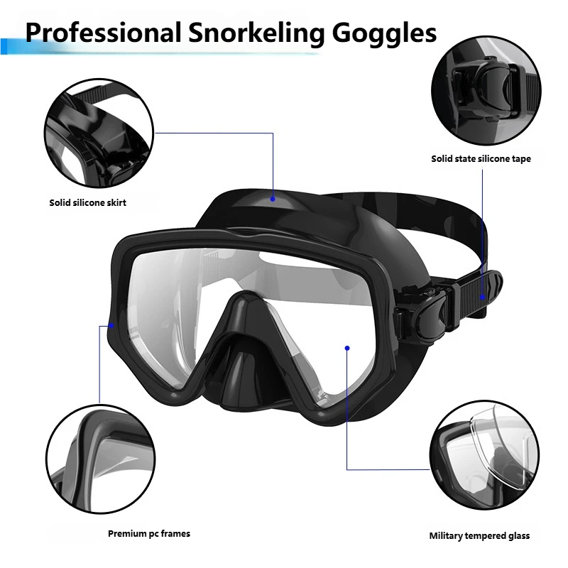 Masque de Plongée Anti-Buée à Double Lentille – Vision Claire & Confort Optimal