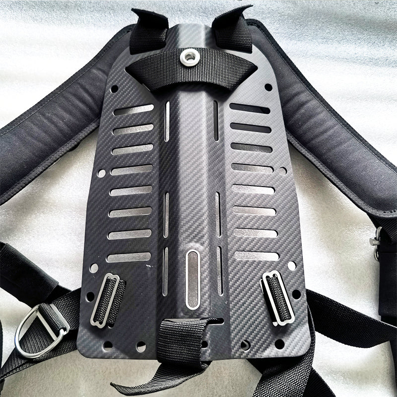 Backplate de Plongée en Fibre de Carbone avec Harnais