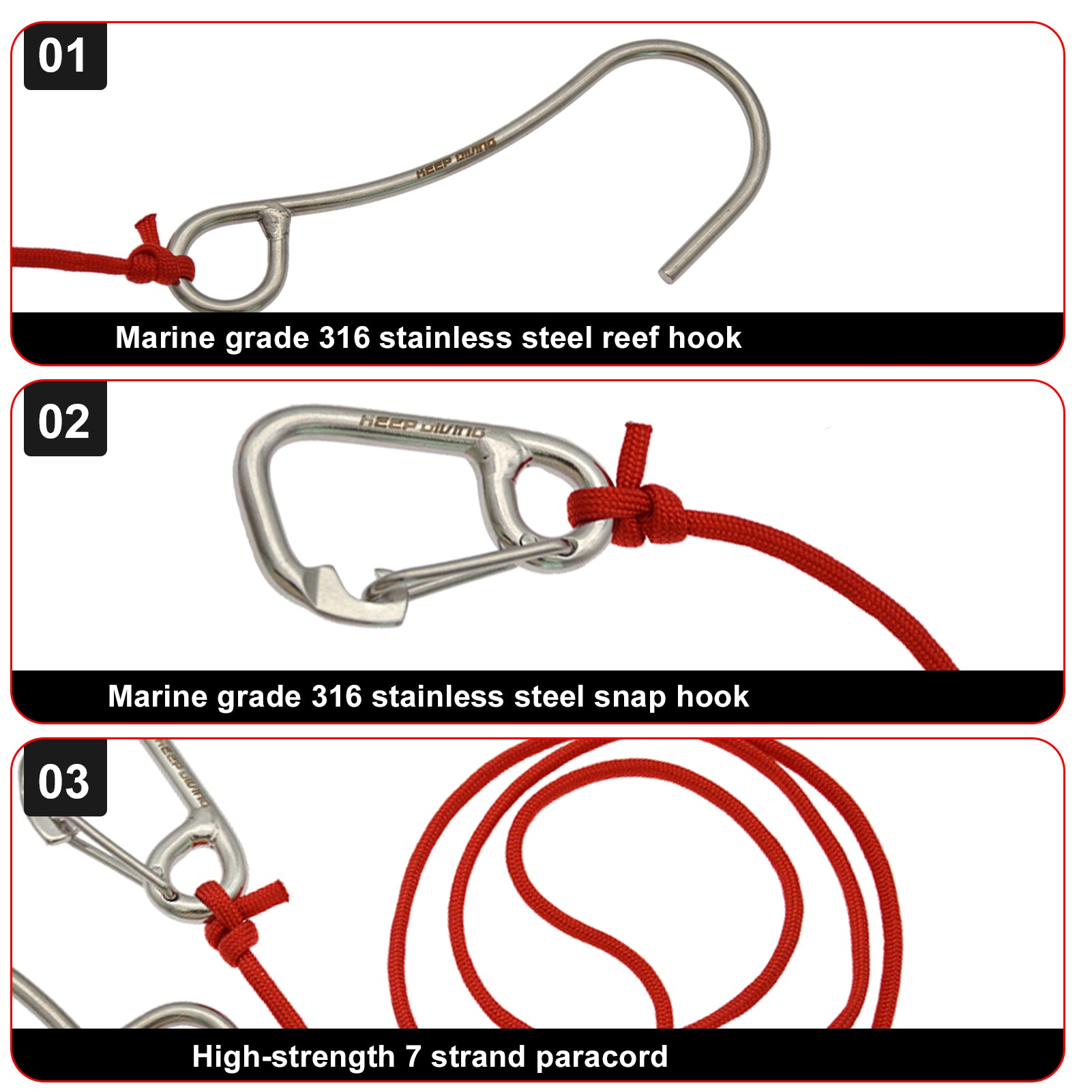 Crochet de Dérive de Plongée