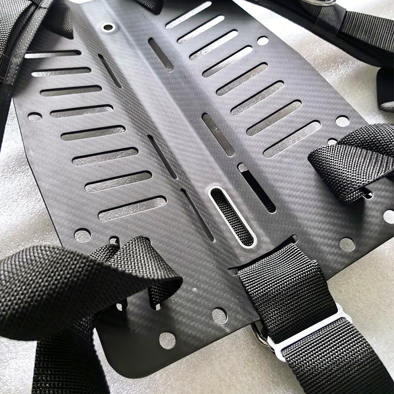 Backplate de Plongée en Fibre de Carbone avec Harnais