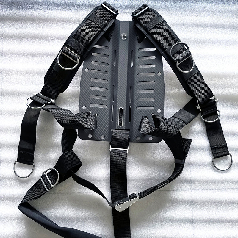 Backplate de Plongée en Fibre de Carbone avec Harnais