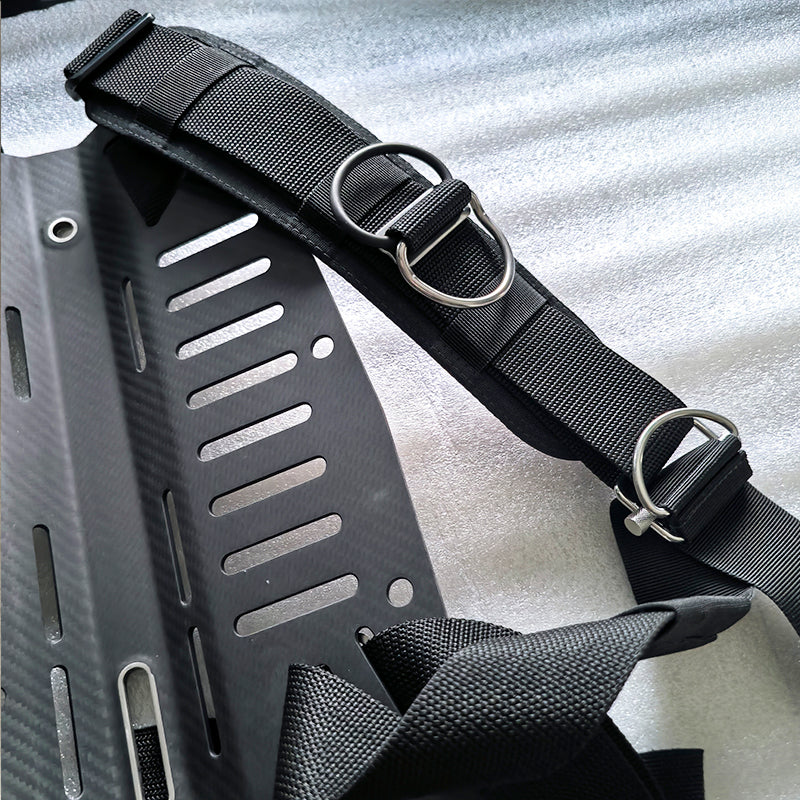 Backplate de Plongée en Fibre de Carbone avec Harnais