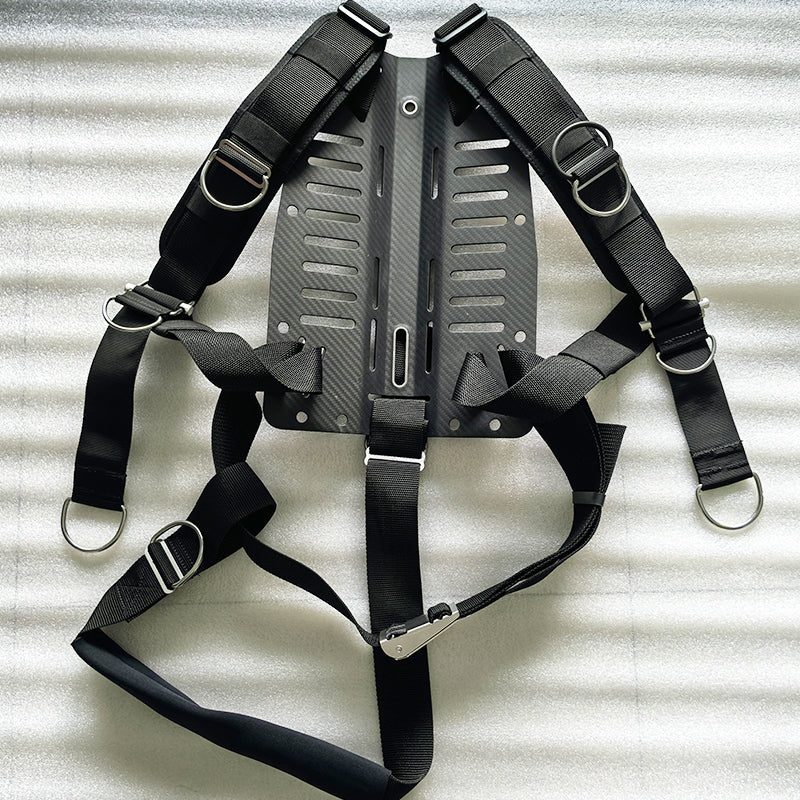 Backplate de Plongée en Fibre de Carbone avec Harnais